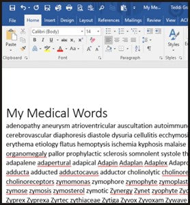 Inductel Medical Spell Checker Offline Custom Dictionary